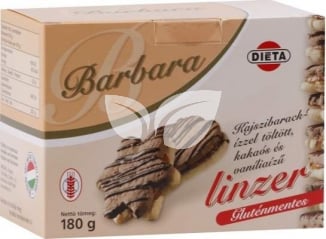 Barbara Gluténmentes Kajszibarack ízű Kakaós Vaníliás linzer 180g