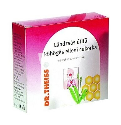 Dr.Theiss Lándzsás útifű köhögés elleni cukorka mézzel és C-vitaminnal 50g • Egészségbolt