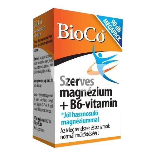BioCo Szerves Magnézium + B6-vitamin tabletta Megapack • Egészségbolt