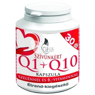 Celsus Szívünkért Q1+Q10 kapszula, szelénnel és B1-Vitaminnal