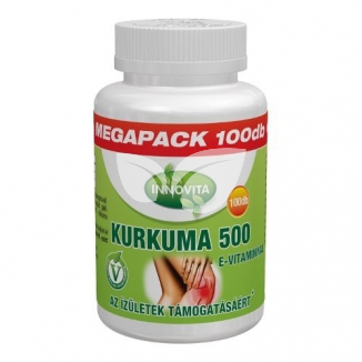 Innovita Kurkuma tabletta E-vitaminnal 500mg MEGAPACK