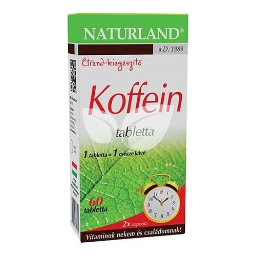 Naturland Koffein tabletta 100 mg 60db • Egészségbolt