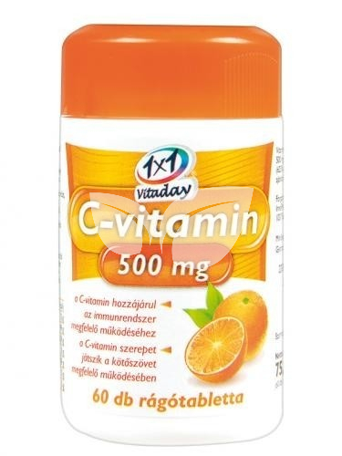 1x1 Vitaday C-vitamin rágótabletta 500 mg • Egészségbolt