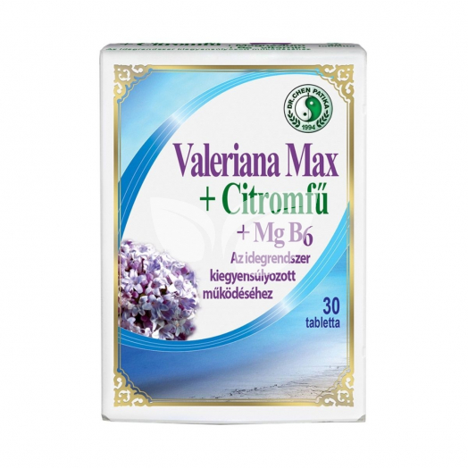 Dr.Chen Valeriana Max+Citromfű+ Magnézium+B6-vitamin tabletta • Egészségbolt