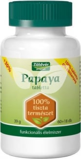 Zöldvér 100%-os Papaya tabletta