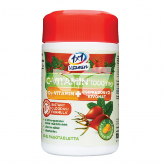 1X1 Vitaday C-vitamin 1000mg+D3 vitamin+csipkebogyó rágótabletta narancs - 2.