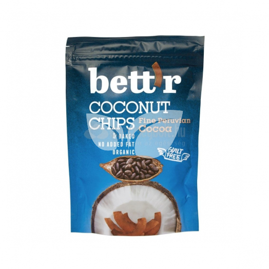 Bett'R Bio Kókusz Chips Kakaós • Egészségbolt
