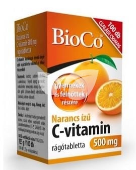 BioCo C-vitamin 500mg Narancs ízű rágótabletta • Egészségbolt