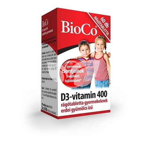 BioCo D3-vitamin 400 mg rágótabletta • Egészségbolt