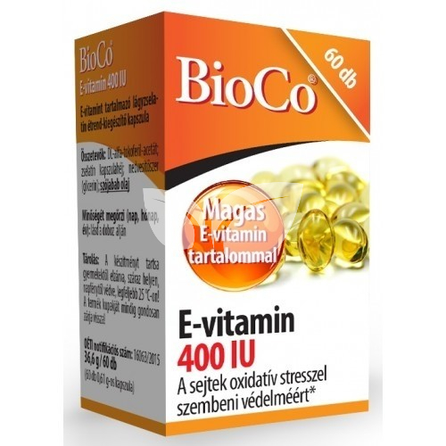BioCo E-vitamin 400IU lágyzselatin kapszula • Egészségbolt