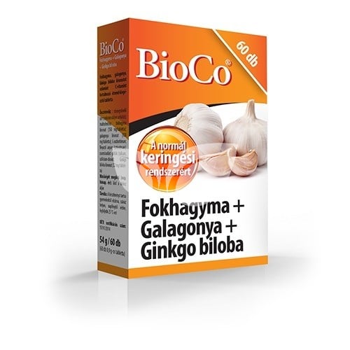 BioCo Fokhagyma+Galagonya+Ginkgo biloba tabletta • Egészségbolt