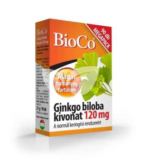 BioCo Ginkgo Biloba Kivonat 120 mg Megapack tabletta • Egészségbolt
