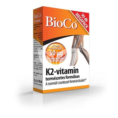 BioCo K2-vitamin 50 µg tabletta • Egészségbolt