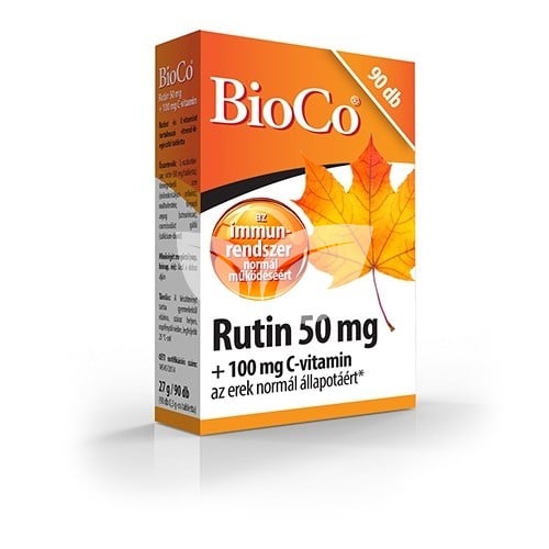 BioCo Rutin 50mg + 100mg C-vitamin tabletta • Egészségbolt