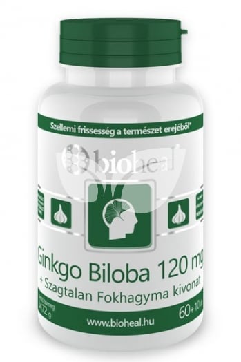 Bioheal Ginkgo biloba 120 mg + Fokhagyma kivonat filmtabletta • Egészségbolt
