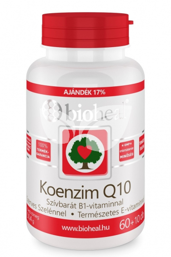 Bioheal Koenzim Q10 60mg Szelénnel E-vitaminnal és B1 vitaminnal lágykapszula • Egészségbolt