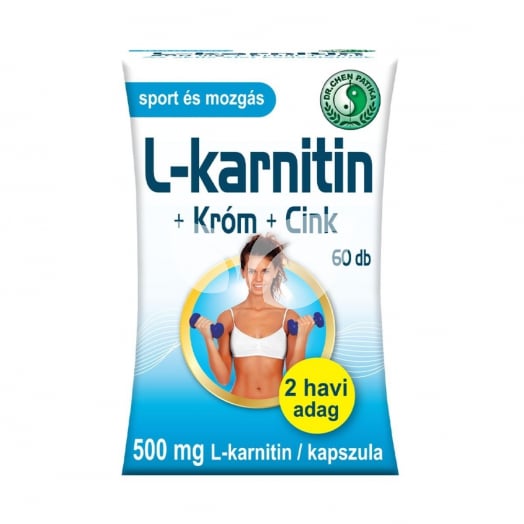 Dr.Chen L-Karnitin+Króm+Cink kapszula 500mg • Egészségbolt