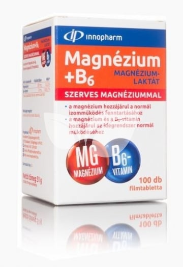 Innopharm Magnézium-laktát +B6 filmtabletta • Egészségbolt