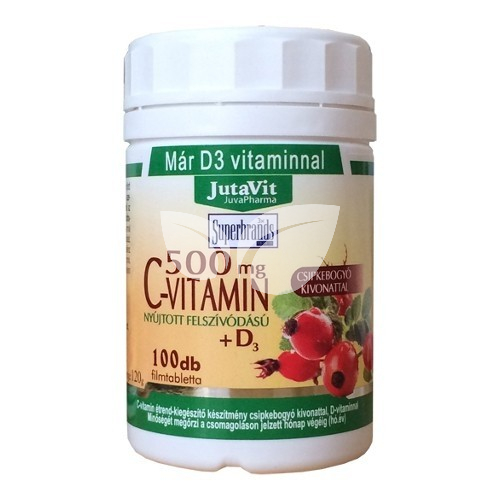 JutaVit C-Vitamin+D3 500mg csipkebogyó kivonattal tabletta • Egészségbolt