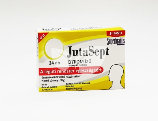 JutaVit JutaSept szopogató tabletta CITROM 24x • Egészségbolt