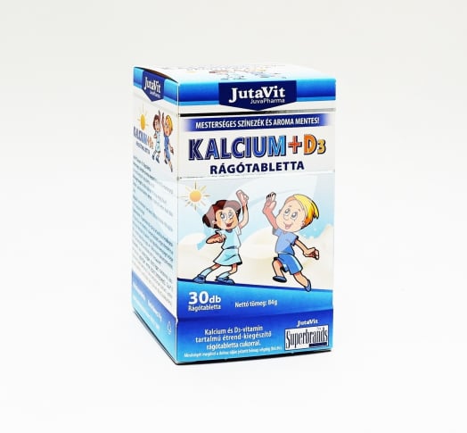 JutaVit Kalcium+D3 rágótabletta gyerekeknek 30x • Egészségbolt
