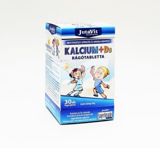 JutaVit Kalcium+D3 rágótabletta gyerekeknek 30x