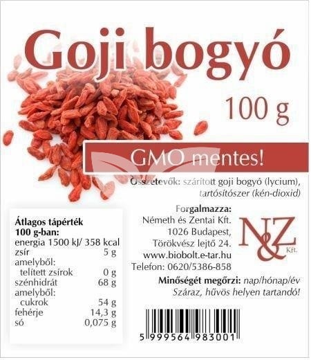 N&Z Goji Bogyó • Egészségbolt