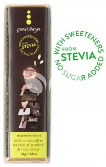 Perlége Belga Stevia Étcsokoládé Mogy.Krém 42G