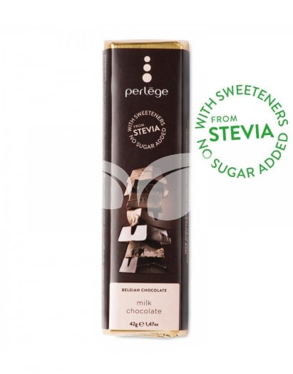 Perlége Belga Stevia Tejcsokoládé Kakaóbab 42G • Egészségbolt