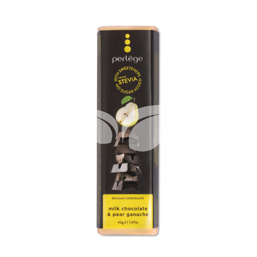 Perlége Belga Stevia Tejcsokoládé Körtés 42G • Egészségbolt