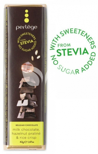 Perlége Belga Stevia Tejcsokoládé Mogy&Rizs • Egészségbolt