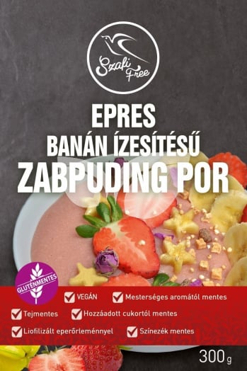 Szafi Free Zabpuding Por Eper-Banán 300 g • Egészségbolt