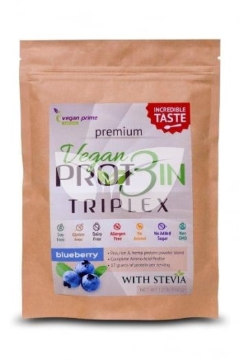 Vegan Prime Prot3in Triplex Áfonya fehérjepor • Egészségbolt