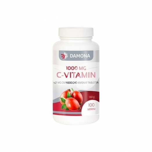 Damona C-Vitamin+Csipkeb. Tabl. 100 Db • Egészségbolt
