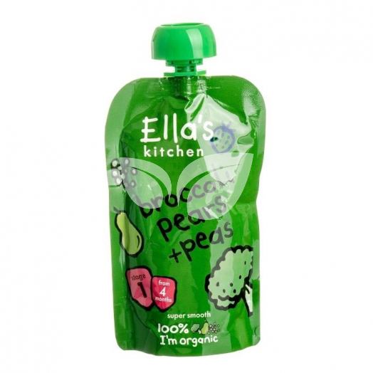 Ella's kitchen Bio brokkolis körtepüré borsóval 120 g • Egészségbolt