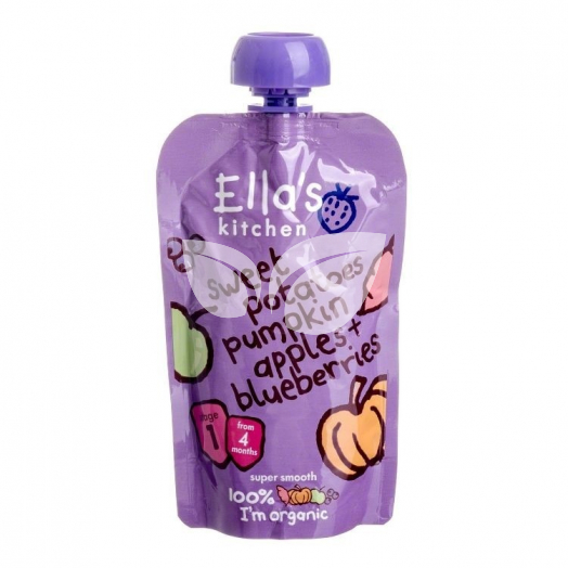 Ella's kitchen Bio édesburgonyás sütőtökpüré almával és áfonyával 120 g • Egészségbolt