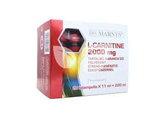 Marnys L-carnitine 2000 mg tartalmú narancsízű folyékony étrend-kiegészítő 11 ml ivóampulla 20 db