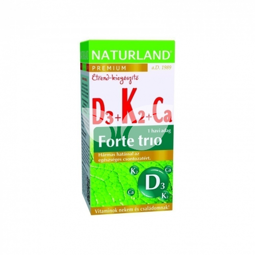 Naturland D3+K2+Kálcium Forte Trió Tabl. • Egészségbolt