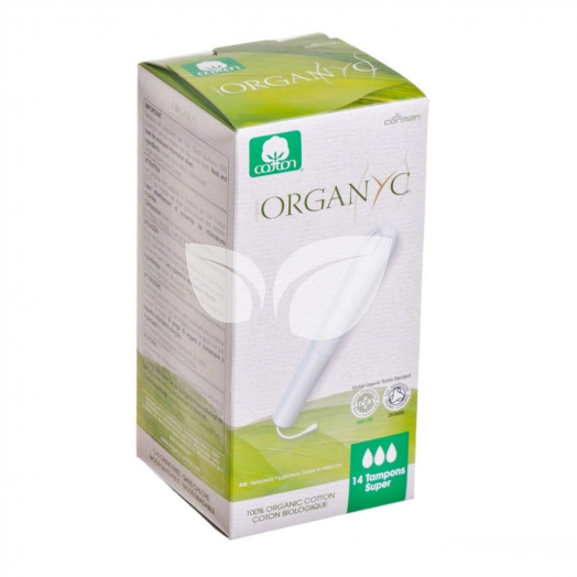 Organ(y)c 100% organikus pamut tampon applikátorral 14 db, SUPER • Egészségbolt