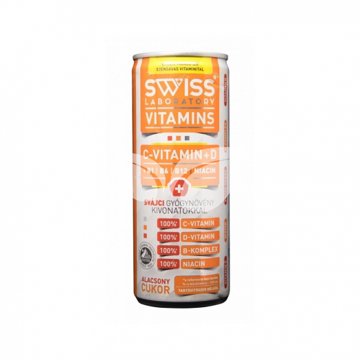 Swiss Vitamins Brazil Mangó Ízű Szénsavas Vitaminital 250ml • Egészségbolt