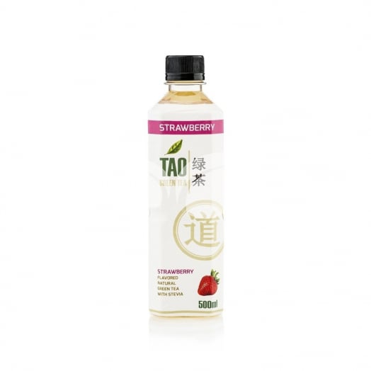 Tao Zöld Tea Eper Steviával 500 ml • Egészségbolt