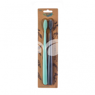 The Natural Family Co. Bio fogkefe duó - Rivermint & Monsoon Mist  2 db