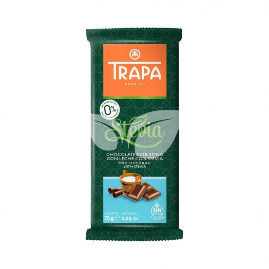 Trapa Stevia - Tejcsokoládé (Steviás) 75 G • Egészségbolt