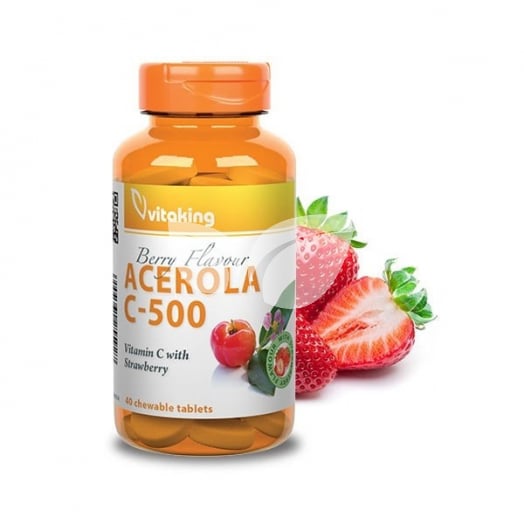 Vitaking C-500mg Acerola EPRES (40) rágótab • Egészségbolt