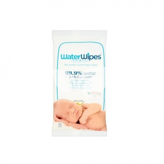 Waterwipes - Vegyszermentes Nedves Babatörlőkendő 10 Db • Egészségbolt