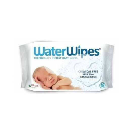 Waterwipes - Vegyszermentes Nedves Babatörlőkendő 60Db • Egészségbolt