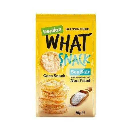 Benlian What Snack - Tengeri Sós Mini Puffasztott Kukorica Snack Gluténmentes 50 g • Egészségbolt