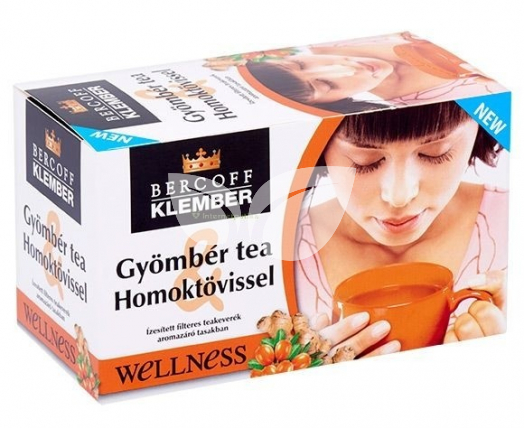 Bercoff Klember Wellness Gyömbér Homoktövis tea 40g • Egészségbolt