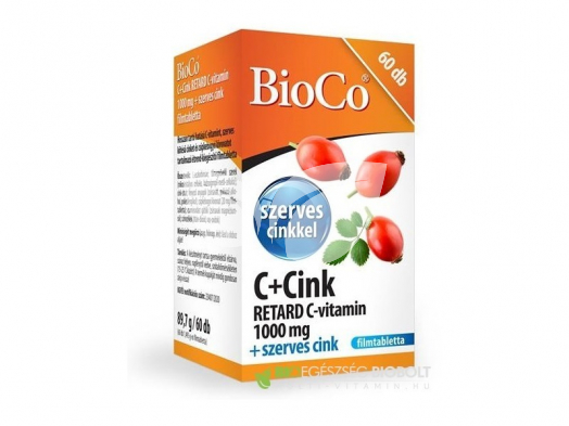 Bioco C+Cink Retard C-Vitamin 1000 mg 60 db • Egészségbolt