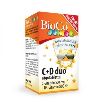 Bioco C+D Duo Junior Rágótabletta 100 db • Egészségbolt